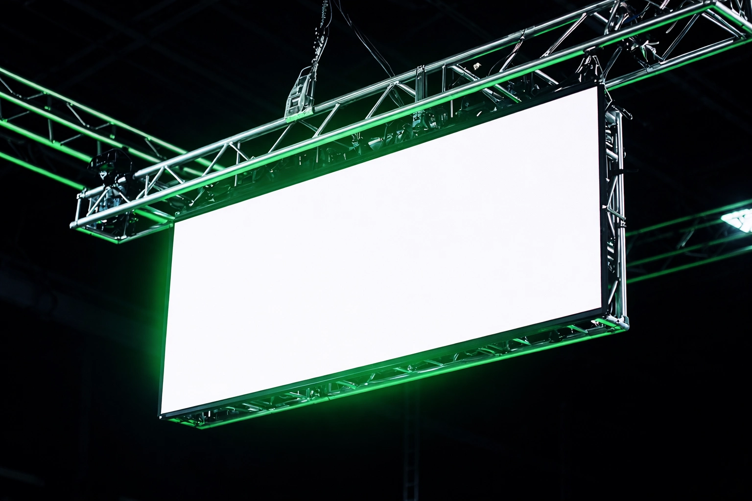 Hanging LED video wall installation for a stage event in Tamil Nadu by Srii Media